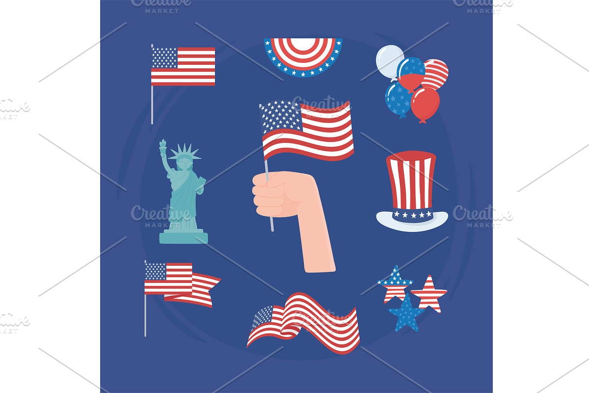 4th of july USA independence, an Illustration by studiogstock