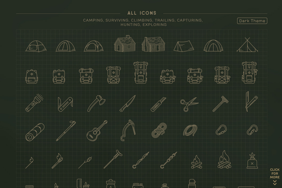 Explore the Forest Icon Set, an Outline Icon by Wandery Supply (Photo 5 of 6)