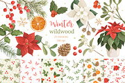 Christmas Greenery & Berries Clipart, a Seasonal Illustration by ArtGiftsStudio (Thumbnail 1 of 6)