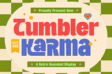 Tumbler Karma Retro Rounded Font