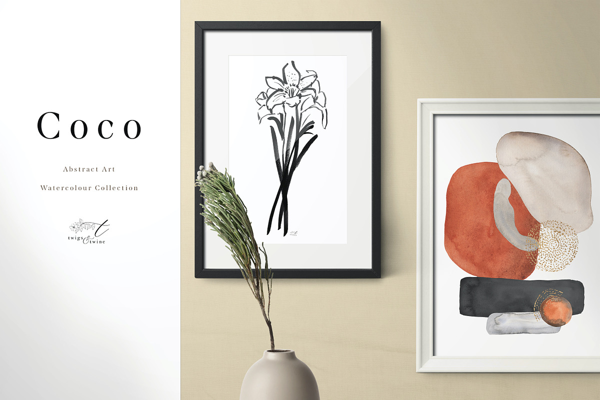 Coco - Abstract Watercolors, an Illustration by Twigs and Twine (Photo 6 of 14)