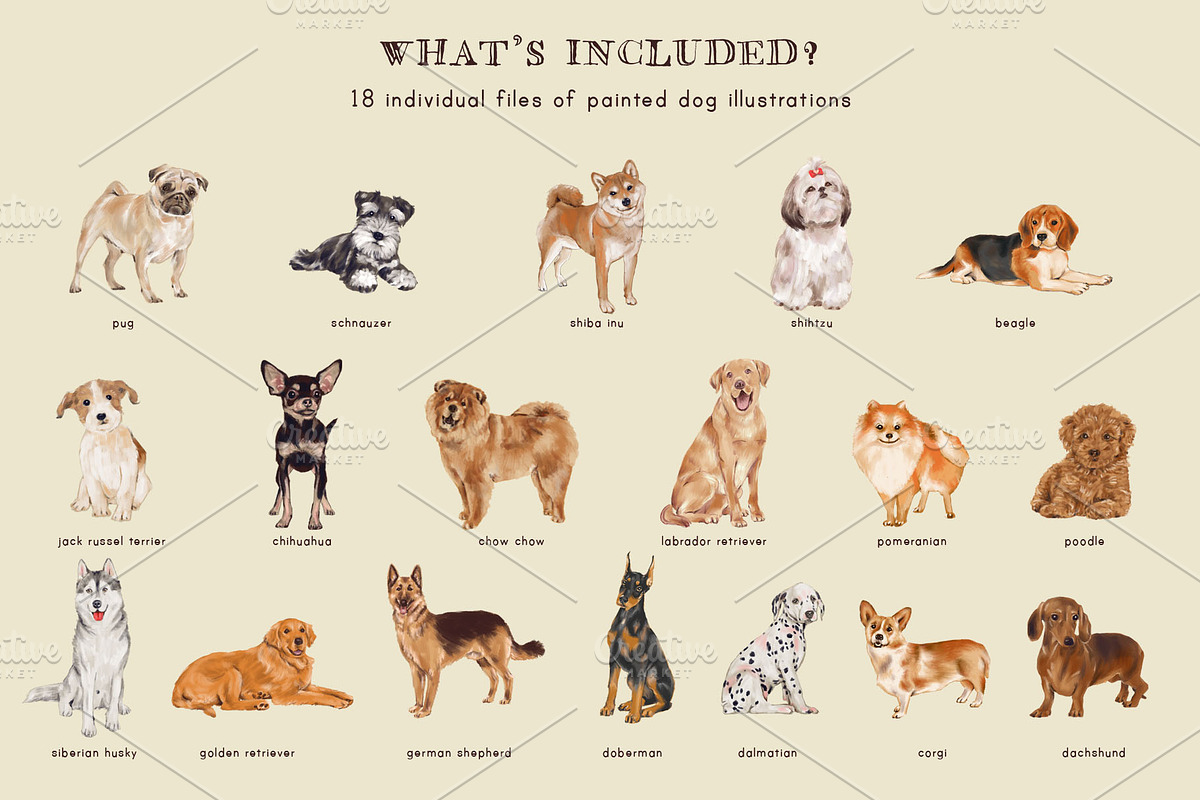 Dogs & Cats Art Bundle (20% Off!), an Animal Illustration by Cynthia Arre (Photo 7 of 10)