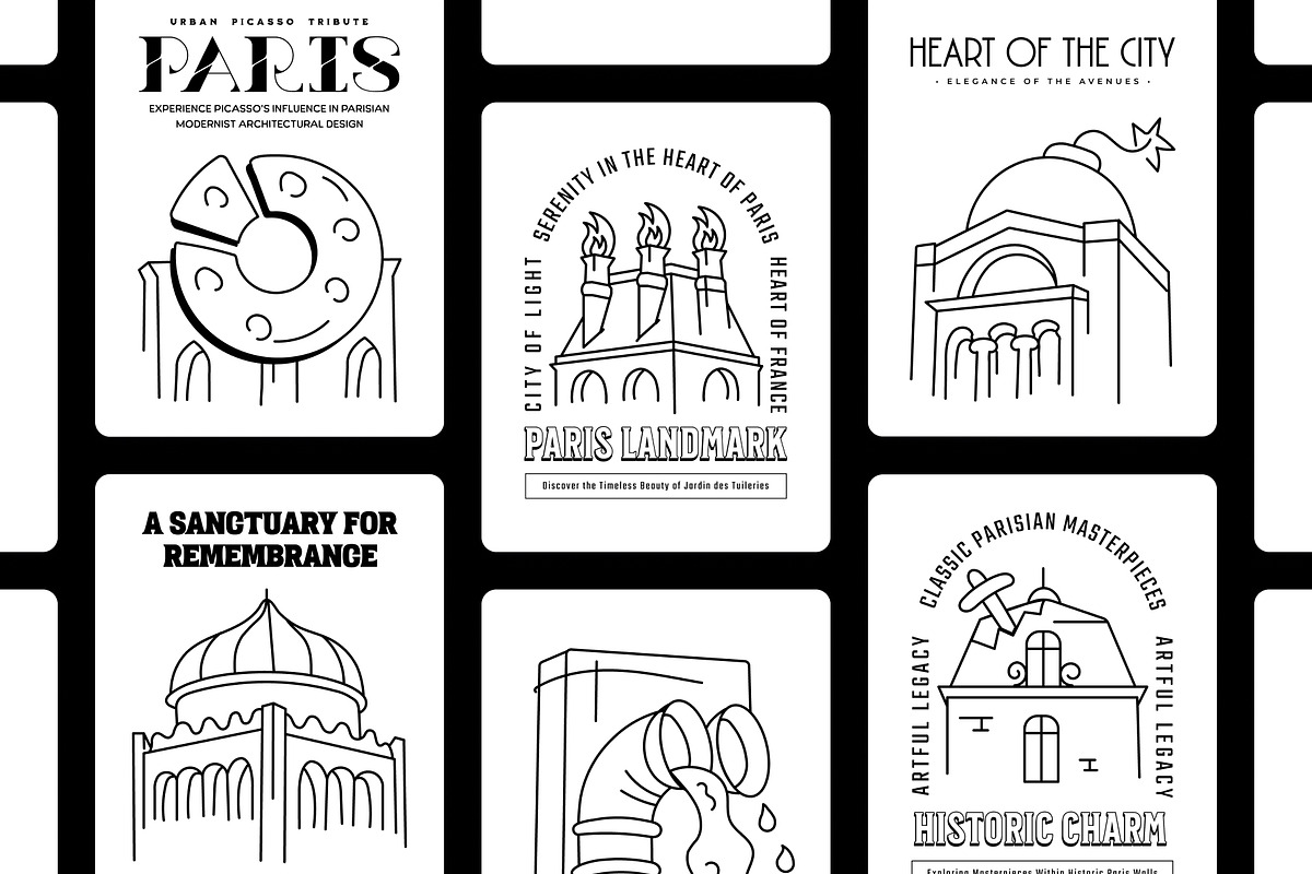 Paris Landmark Icon Set, an Outline Icon by Vectors Market (Photo 4 of 8)