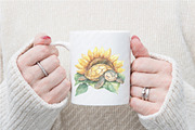 Watercolor Floral Sea Turtles, an Illustration by Watercolor design (Thumbnail 7 of 11)