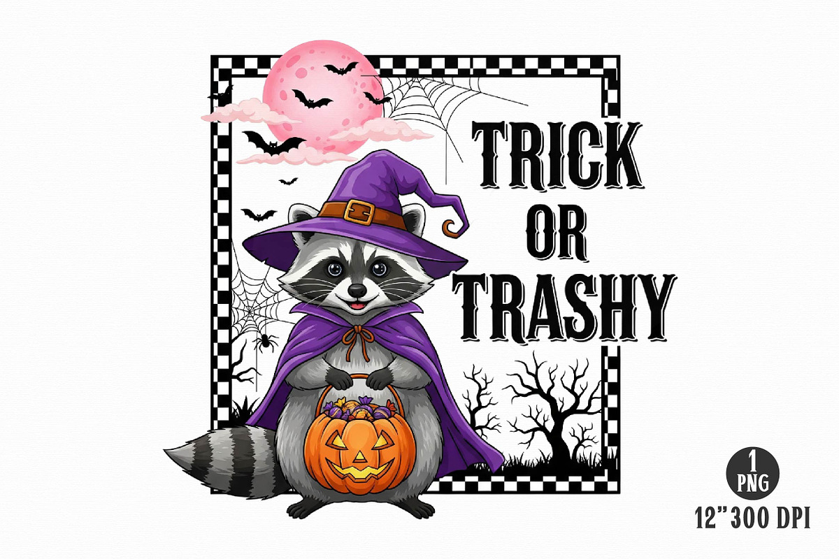 Vintage Halloween Raccoon PNG Bundle, an Illustration by Dream Creation (Photo 11 of 16)