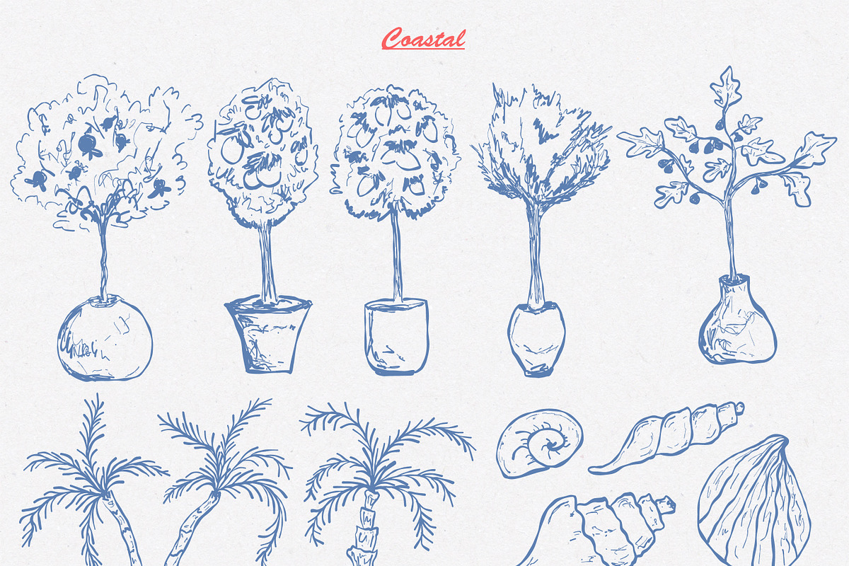 Amalfi coast hand-drawn clipart, a Decorative Illustration by CapriceMeDesigns (Photo 5 of 17)