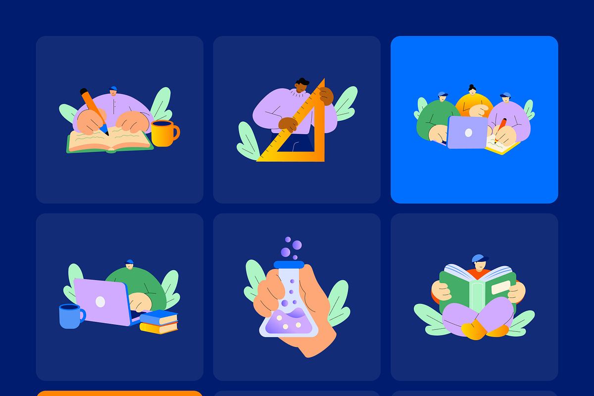 Back to School Flat Stickers Bundle, an Education Illustration by Brickclay (Photo 9 of 14)