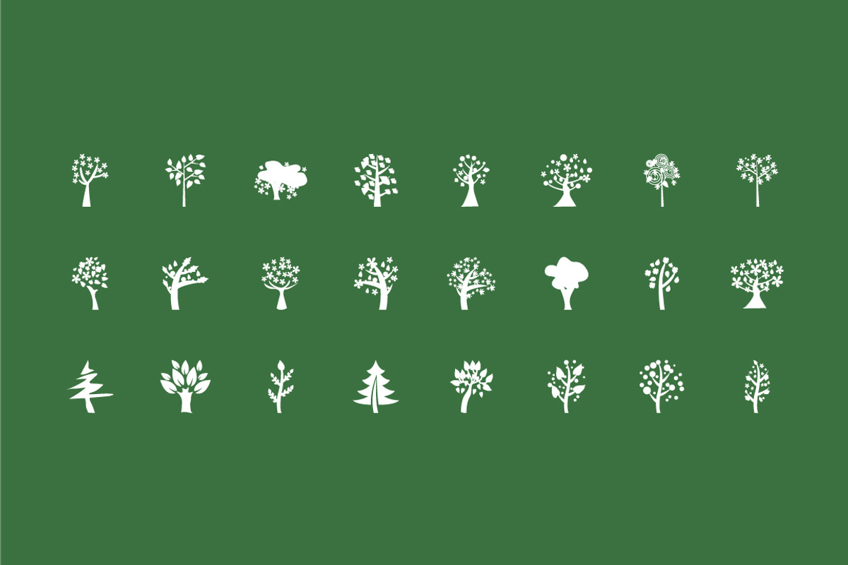 125+ Trees Vector Icons Pack preview 4