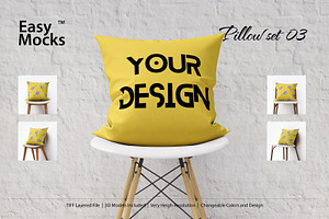 Pillow Mockup set 03