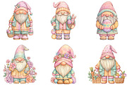 Watercolor Easter Gnome Clipart, an Illustration by CraftArtStudio (Thumbnail 2 of 6)