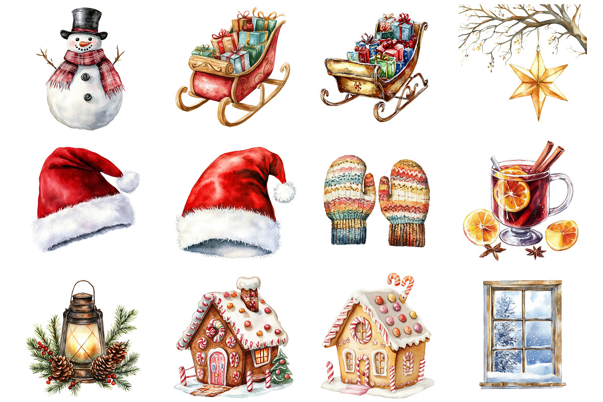 Cosy Christmas Clipart, Christmas, an Illustration by Design Market (Photo 2 of 3)