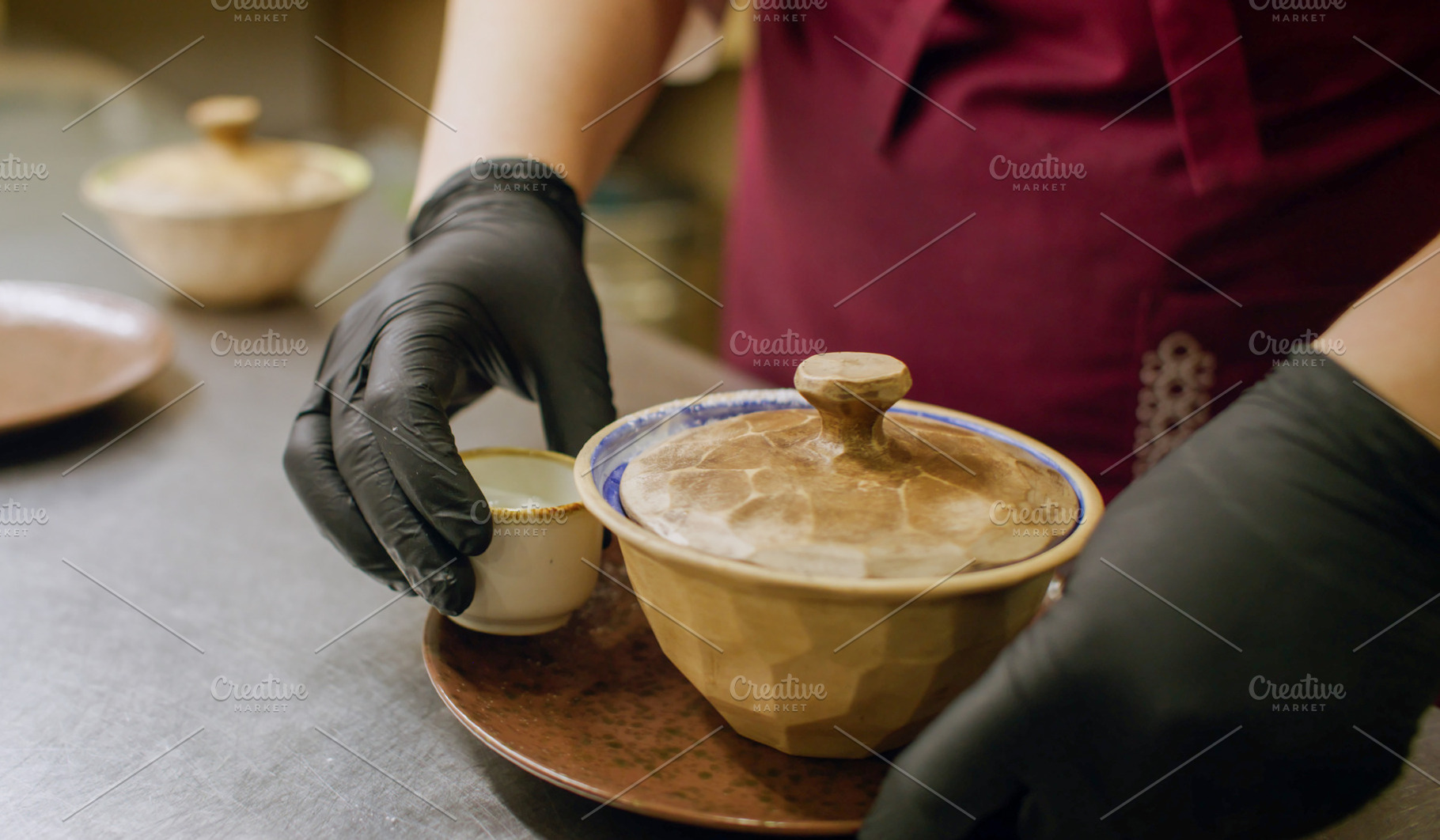 Serving food portion dish chef sauce, a Food & Drink Photo by Photo Drive Studio