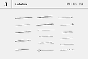 134 Scribbles & circles & underlines, an Object Graphic by Pinkbrush (Thumbnail 4 of 9)