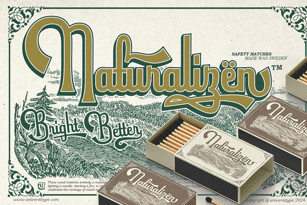 UT Hollywoody - A Vintage Script, a Script Font by Universitype (Photo 6 of 8)