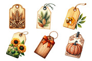 Vintage Wooden Autumn Tags Clipart, an Illustration by Daily.Designs (Thumbnail 2 of 5)