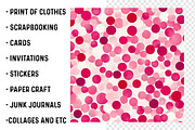 Pink Polka Dots Digtal Paper, a Pattern Graphic by SinaCreation (Thumbnail 3 of 5)