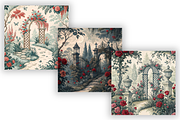 French Country Toile Bundle Paper, a Pattern Graphic by FloridPrintables (Thumbnail 3 of 9)