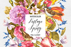 Vintage Flowers Clipart
