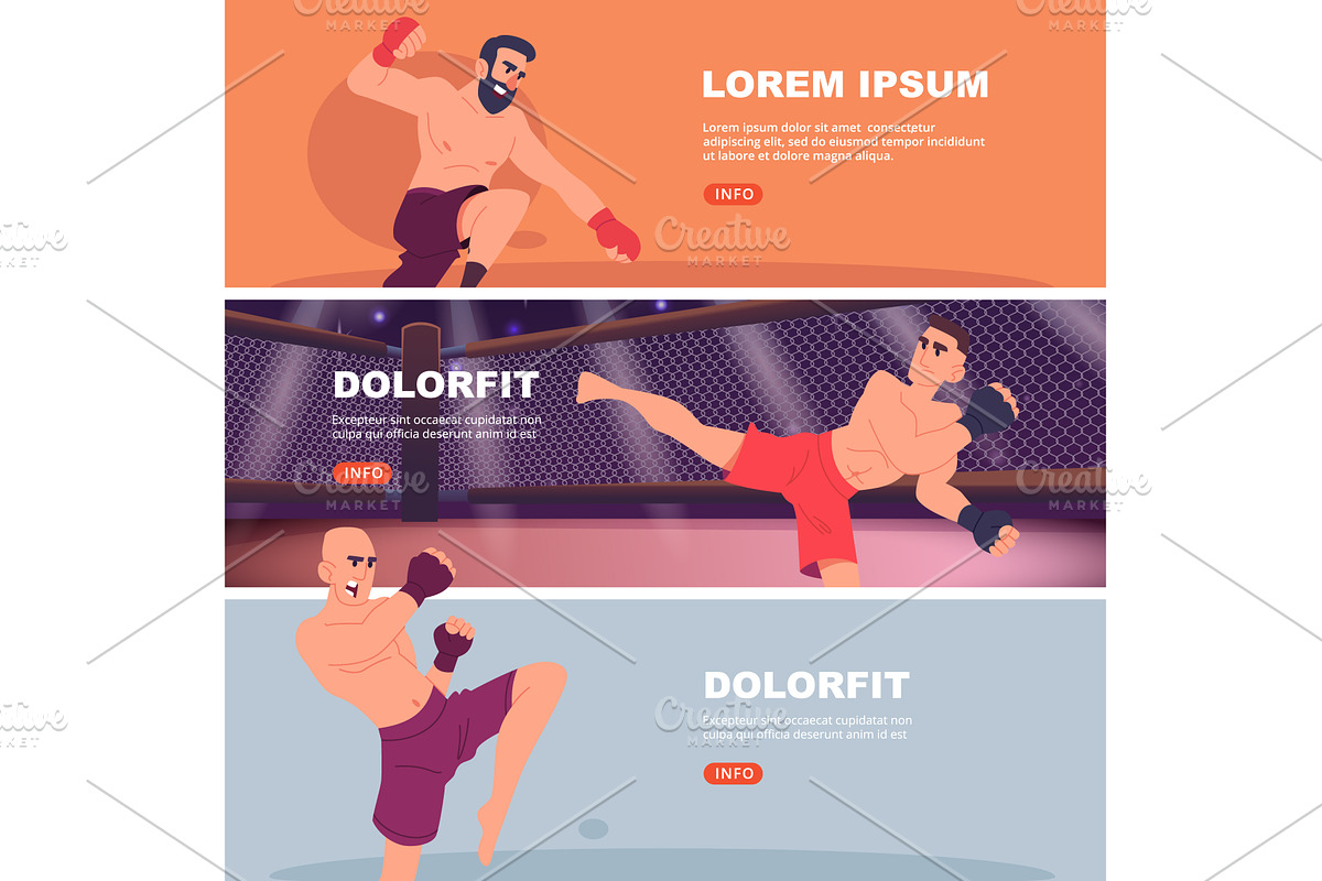 Martial arts fighters. aggressive, a Sport Illustration by Onyx