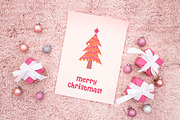 Pink Christmas Tree Set, a Seasonal Illustration by JulyGart (Thumbnail 3 of 6)