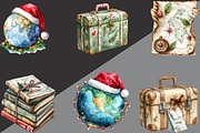 Christmas Travel Clipart, an Illustration by Black Bird Studio (Thumbnail 2 of 6)