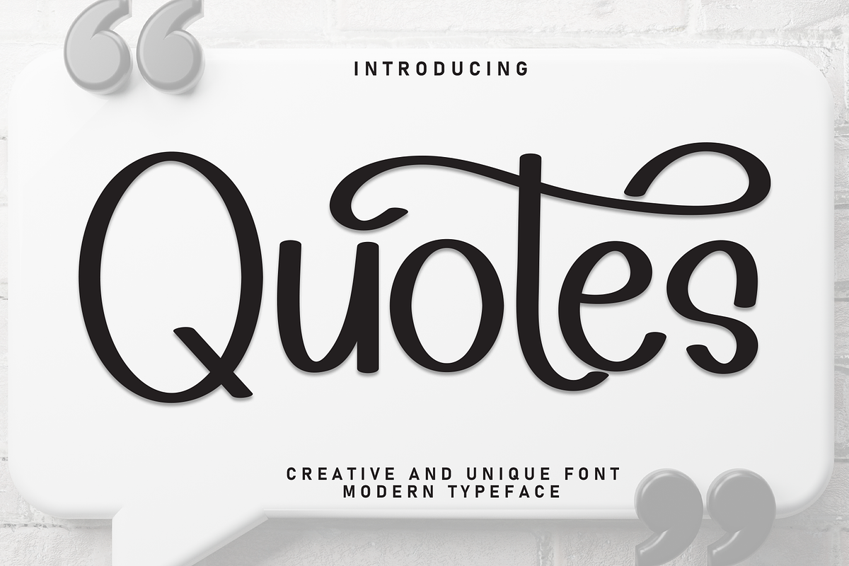 Quotes | Script Font, a Script Font by Scratchones (Photo 1 of 9)