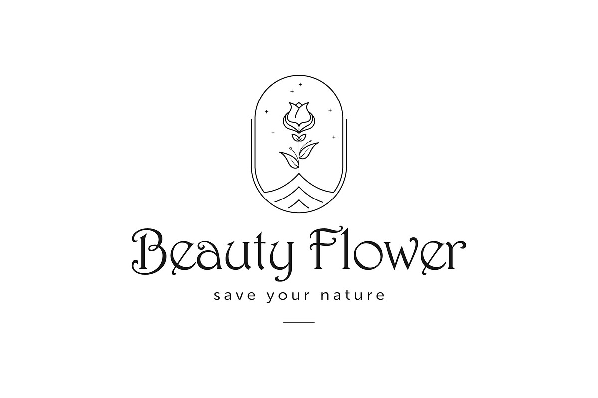 emblem line art flowers logo icon, a Branding & Logo Template by Pyruos ID
