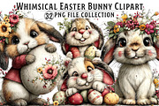 Whimsical Easter Bunny Clipart, an Illustration by Dream Creation (Thumbnail 1 of 7)