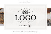 25 Delicate Feminine Logos - Vol 1, a Branding & Logo Template by Davide Bassu (Thumbnail 1 of 6)