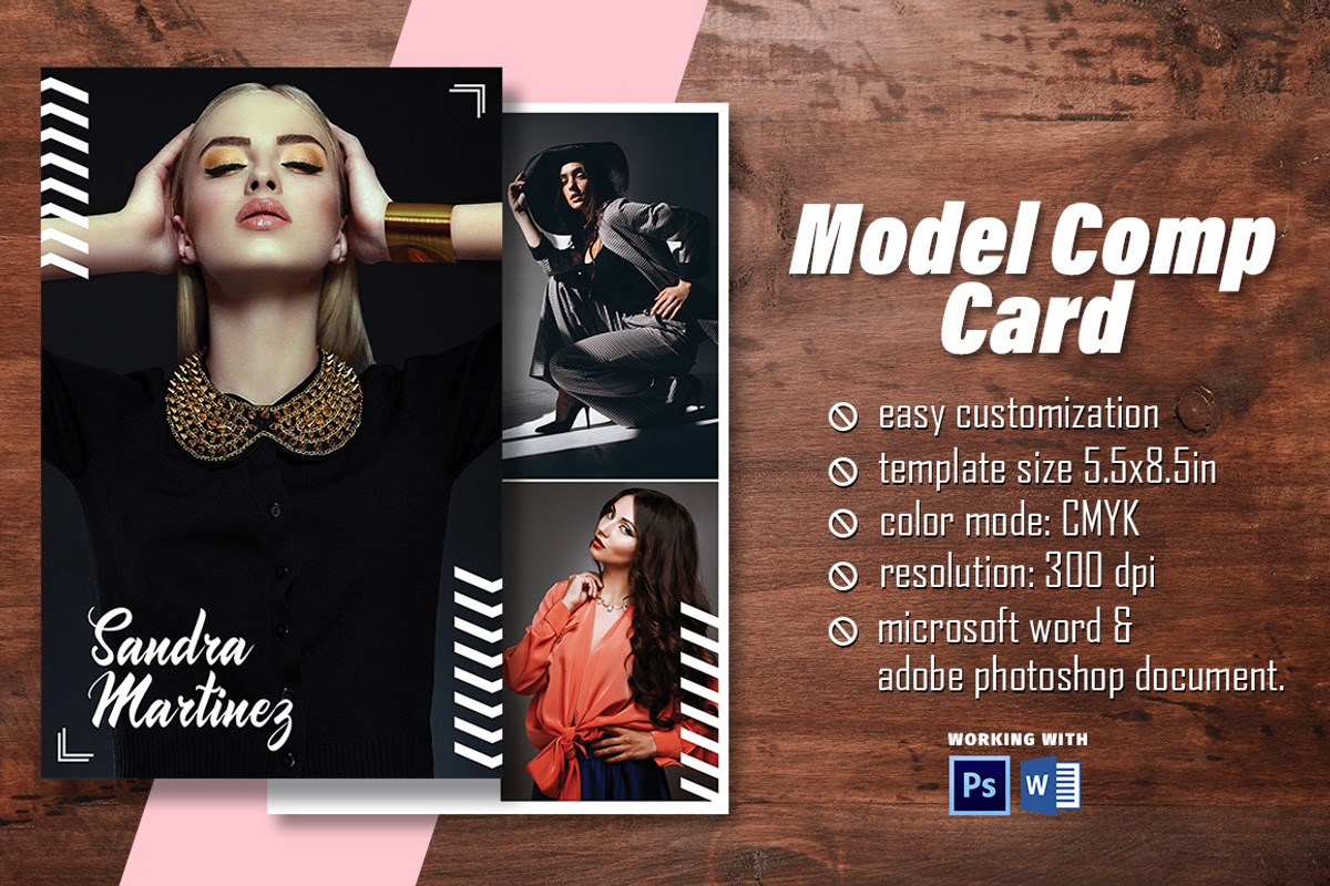 Modeling Comp Card V25, a Card Template by Madhabi Studio