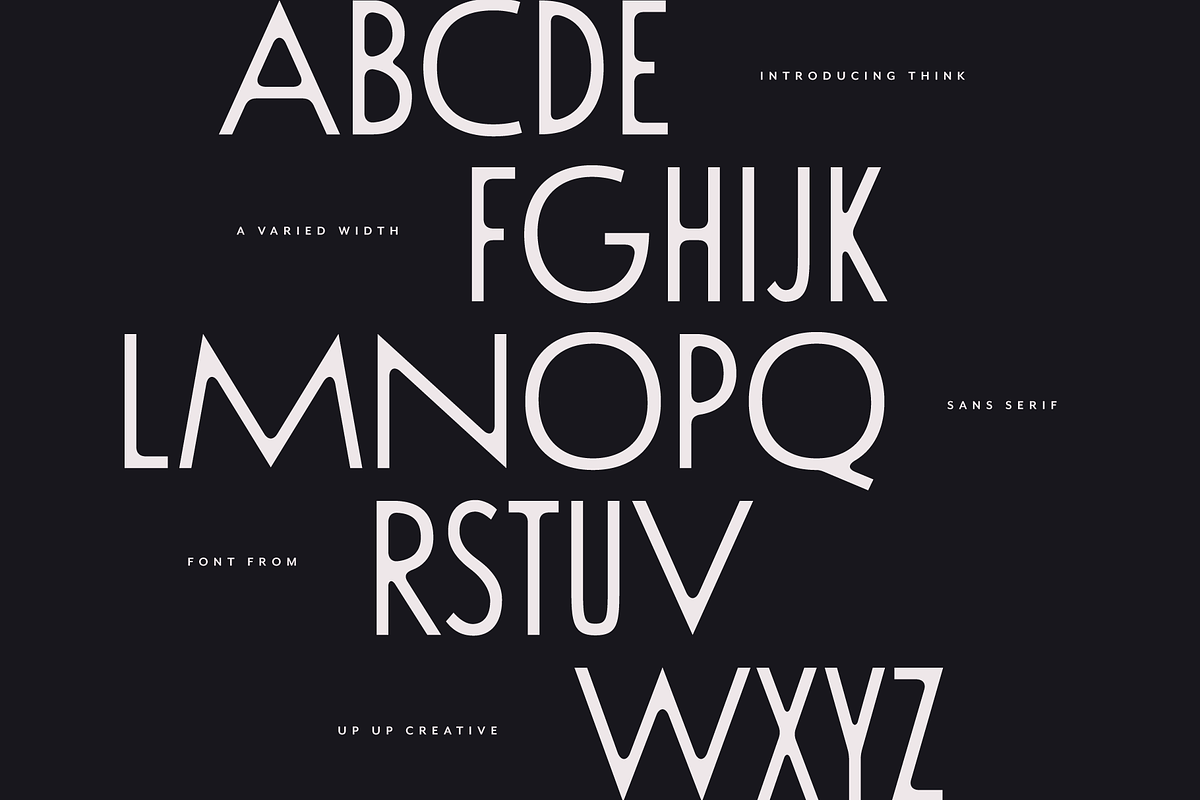 Think Sans - A Varied-Width Font, a Sans Serif Font by Up Up Creative (Photo 2 of 11)