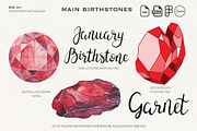 Watercolor Birthstones Crystal Set, an Illustration by Alena Solonshchikova (Thumbnail 4 of 17)