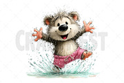 Funny Summer Teddy Bear Clipart, an Illustration by Craft Nest (Thumbnail 12 of 12)