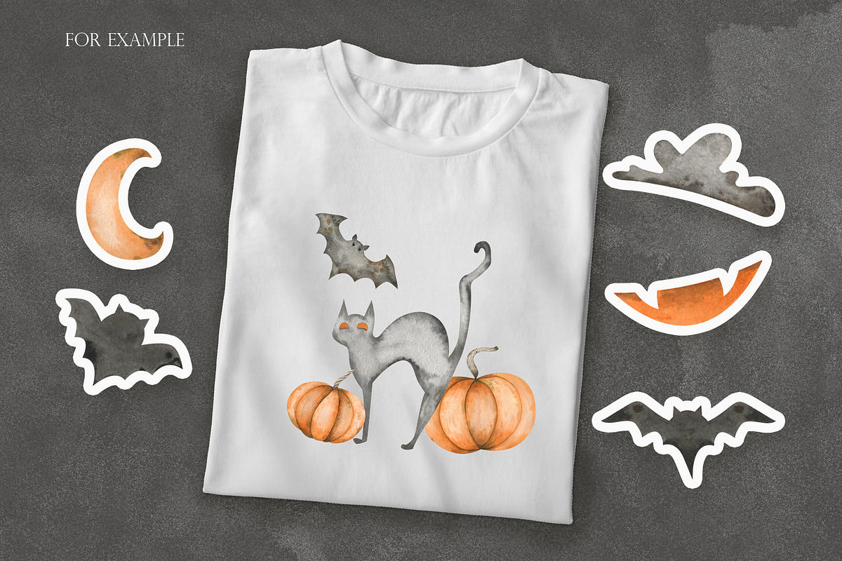 Watercolor Halloween set, an Object Graphic by OrangePeafowlArt (Photo 6 of 21)