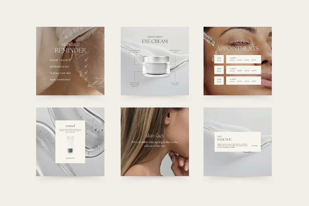 Aesthetic Beauty Instagram Template, a Social Media Template by Instprofi | Studio Estimo (Photo 2 of 7)