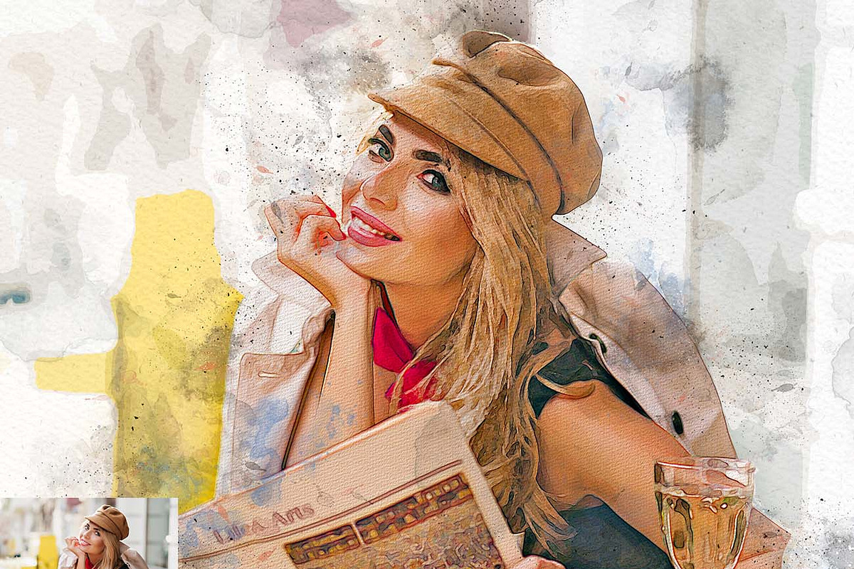 Perfect Watercolor Painting Ps Actio, an Action Add-On by Studio Retouch (Photo 4 of 13)