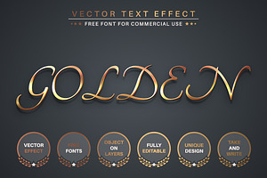 Golden - Editable Text Effect