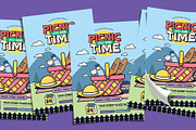Retro Picnic Time Flyer Template, a Flyer Template by Tiptop Graphic (Thumbnail 4 of 5)