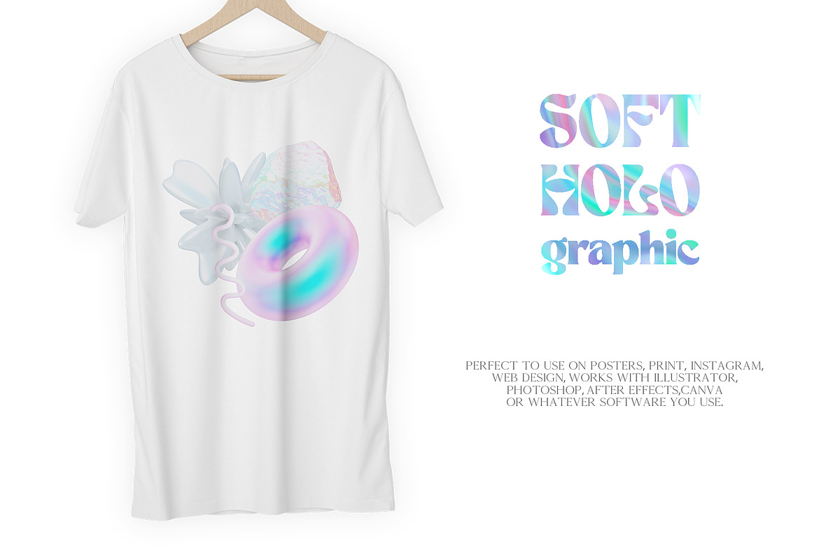 Soft Holo Iridescence 3D Shapes, a Graphic by LarysaZabrotskaya (Photo 9 of 14)