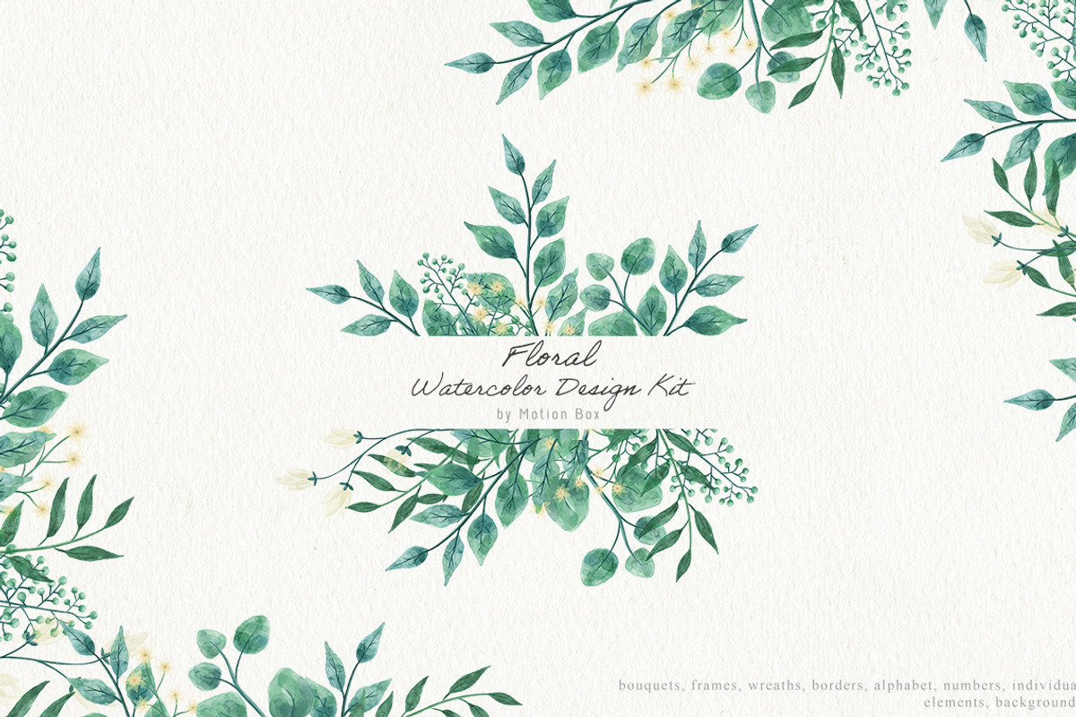 Floral Watercolor Design Big Pack, an Object Graphic by Motion-Box (Photo 2 of 17)
