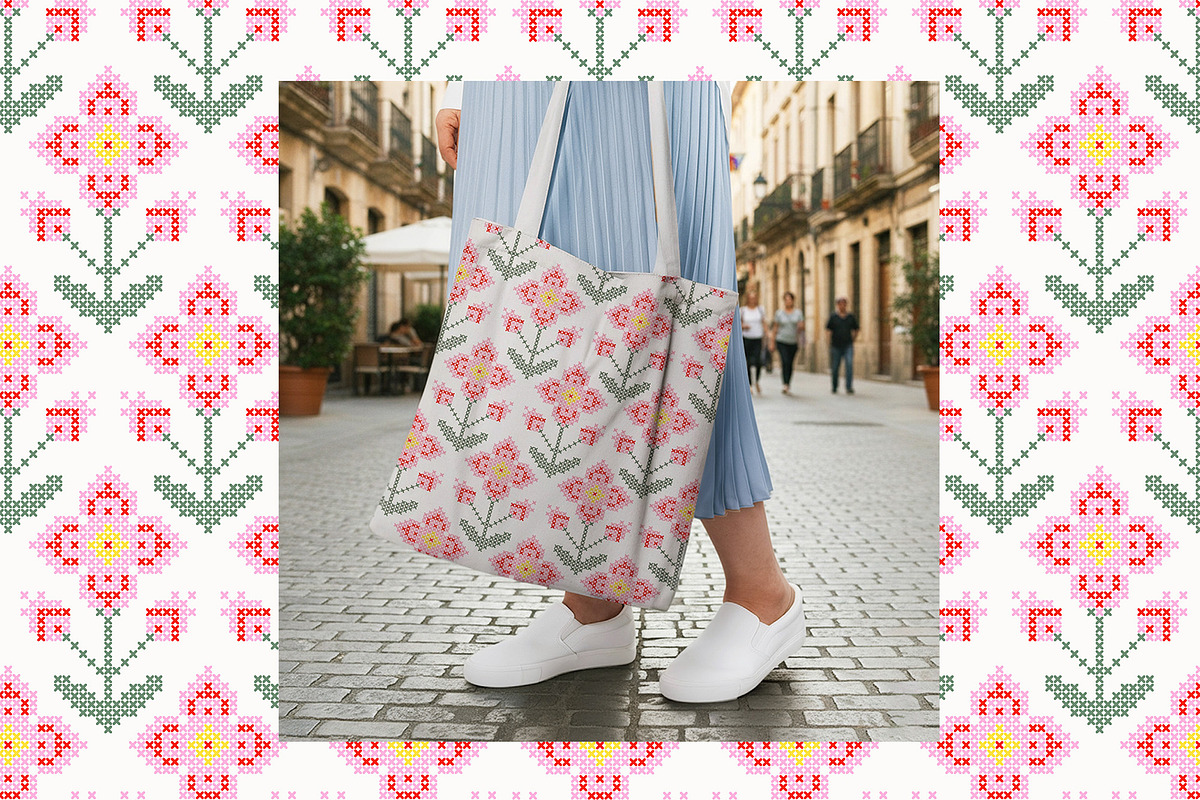 Cross-Stitch Florals: Spring Pattern, a Pattern Graphic by Essentially Nomadic (Photo 11 of 12)