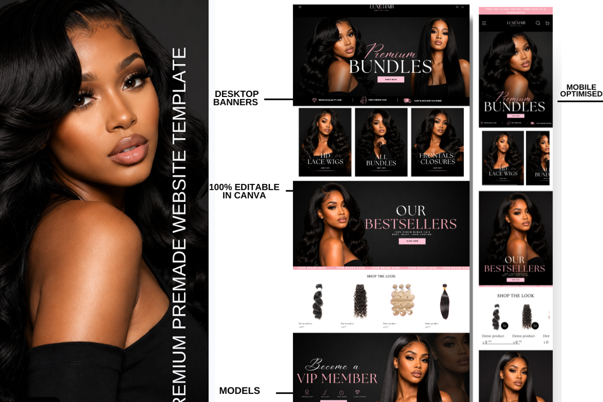 Hair Shopify theme with banners, a Shopify Template by WeBuildBrand (Photo 5 of 6)