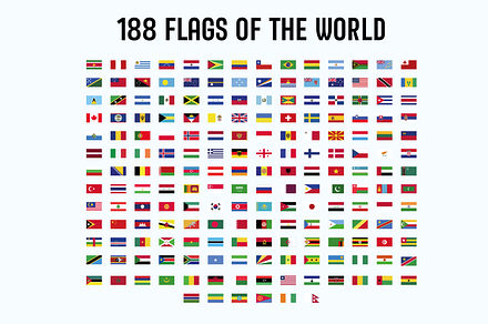 188 flags of the world icons