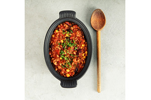 Mexican Chili with Corn Chips and, a Food & Drink Photo by Natalia Klenova's Shop