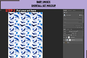 Baby Unisex Shortall Set Mockup, a Hoody Mockup by Nora Gad (Thumbnail 3 of 16)