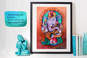 Ganesha watercolor illustration, an Illustration by Ekaterina Goncharova (Thumbnail 2 of 4)
