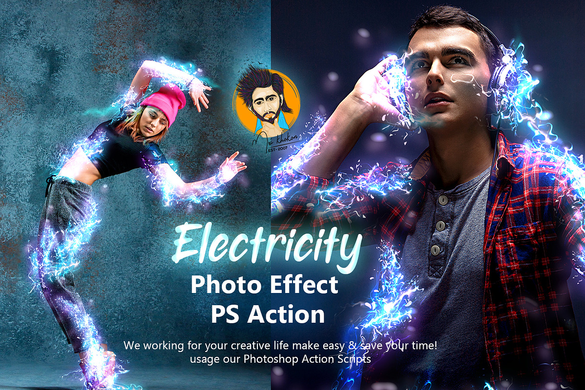 Electricity Photo Effect PS Action, an Action Add-On by MRI STUDIO (Photo 13 of 14)