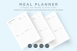 Meal Planning Pages Set V-19