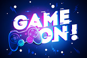 Game On Joypad In Neon Glitch Style, a Technology Illustration by Black White Mouse Design (Thumbnail 1 of 3)
