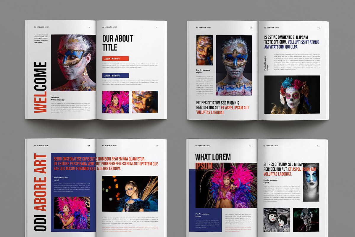 Pop Art Magazine Template Design, a Magazine Template by Seeing-art (Photo 10 of 11)